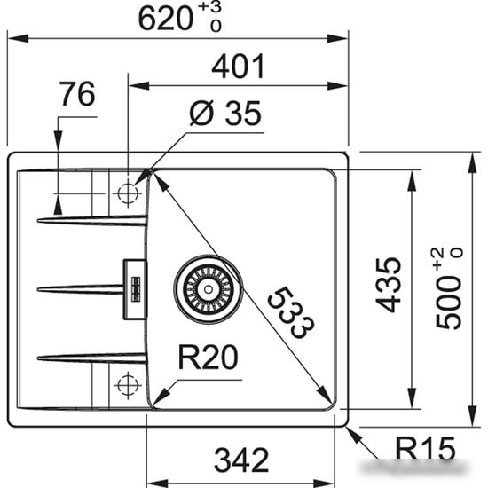 Кухонная мойка Franke Centro CNG 611-62 Fragranite 114.0639.679 (бежевый)
