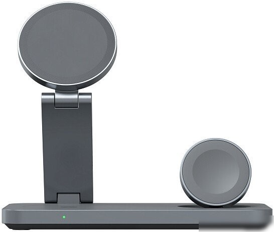 Беспроводное зарядное Magssory Yoga 3 в 1 Charging Station для Apple Qi2 WCH016m (темно-серый)