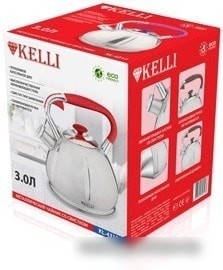 Чайник со свистком KELLI KL-4317 (коричневый)