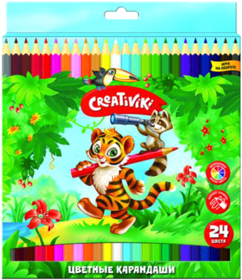 Набор цветных карандашей Creativiki КЦ24КР (24 цв)