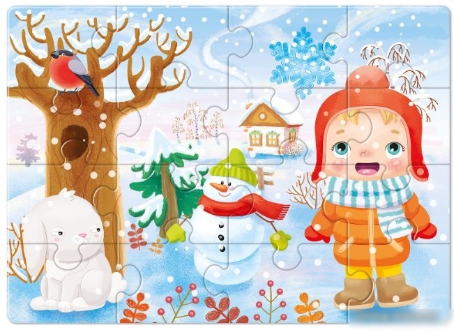Мозаика/пазл Baby Toys First Puzzle Времена года. Зима 04158