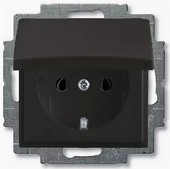 Розетка ABB Basic 55 2018-0-1499 (шато-черный)