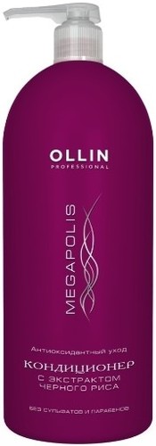 Кондиционер Ollin Professional Megapolis с экстрактом черного риса 1 л