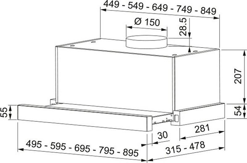 Кухонная вытяжка Franke Touch BK 50 315.0702.967