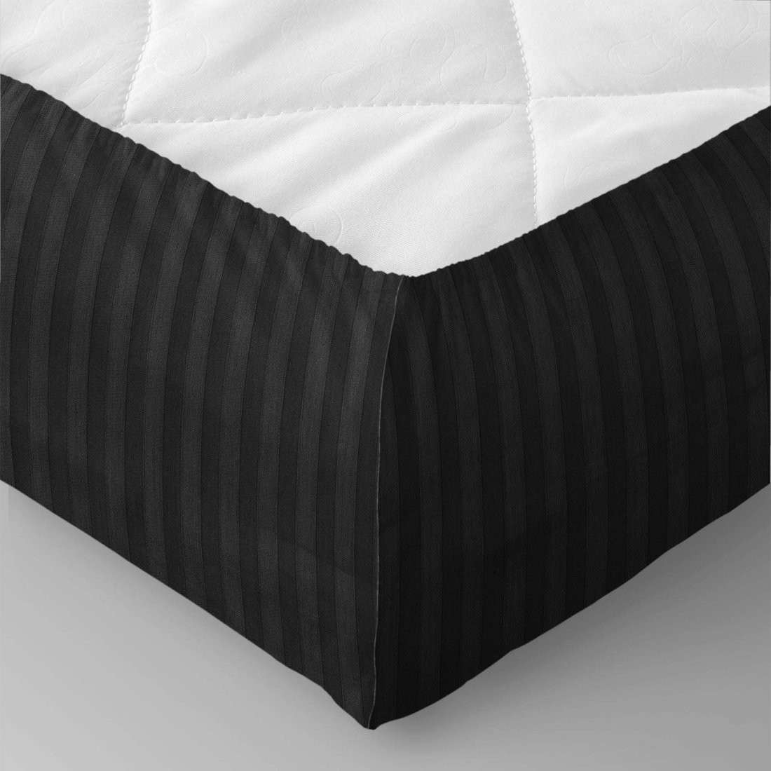 Постельное белье Verossa Stripe 140x200x20 730587 (Black, на резинке)