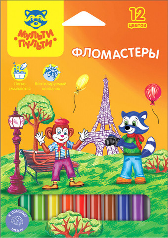 Фломастеры Мульти-пульти Енот во Франции WP_10716 (12 цветов)