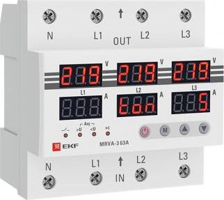 Реле напряжения EKF MRVA-3 63A