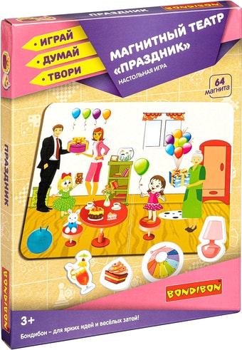 Развивающая игра Bondibon Магнитный театр. Праздник ВВ4414