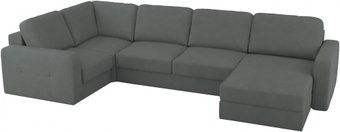 П-образный диван Mio Tesoro Aurora компл.3 правый (Velutto 32 темно-серый)