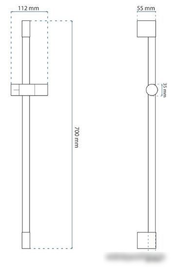 Душевая штанга Rea 01 Chrome P5982