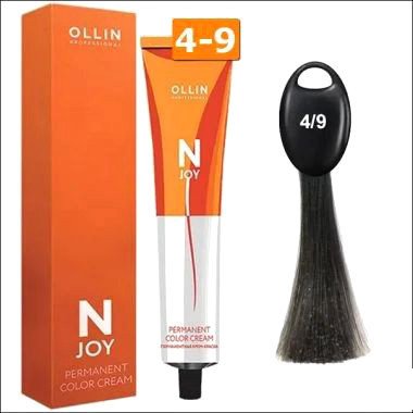 Крем-краска Ollin Professional N-Joy Color Cream 4/9 шатен зеленый 100 мл