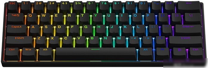 Клавиатура Akko 3061S HE Black Shine-Through (Akko Cream Yellow V3)