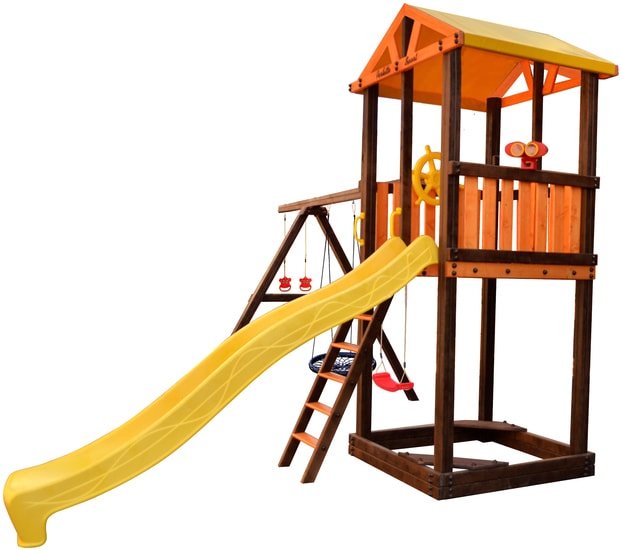 Игровой комплекс Perfetto Sport Pitigliano-3 + качели Паутина