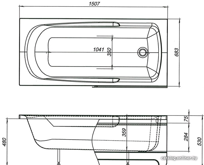 Ванна Aquanet Extra 150x70