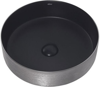 Умывальник Abber Bequem AC2109BS (черный матовый с серебром)