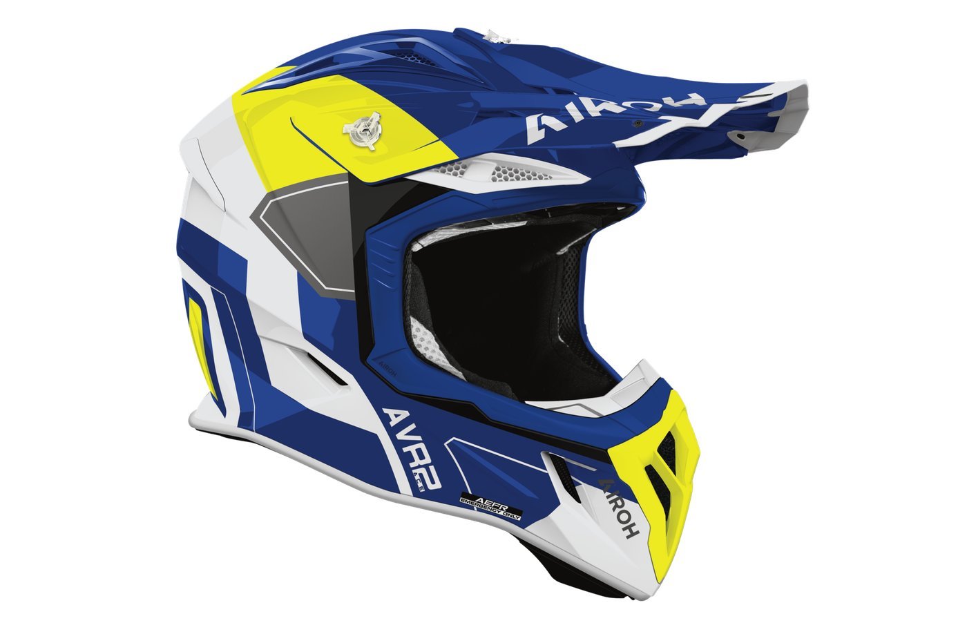 Мотошлем Airoh Aviator Ace 2 Shield AV22S31-M (M, синий/желтый глянец)