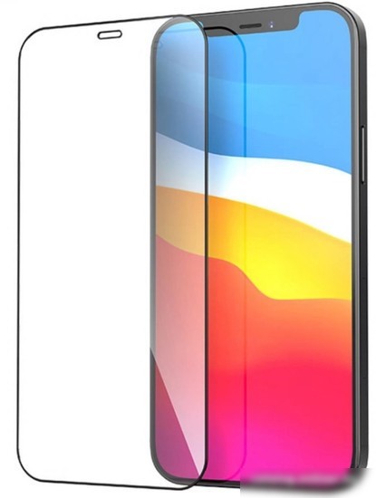 Защитное стекло Case 111D для iPhone 12 Pro Max (черный глянец)