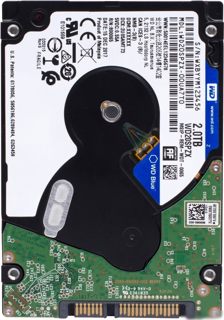Жесткий диск WD Blue Mobile 2TB WD20SPZX