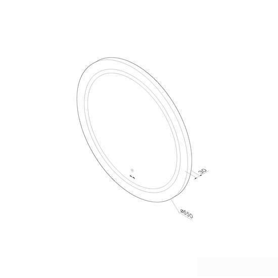 AM.PM Круглое зеркало с контурной LED-подсветкой M85AMOX0651WG