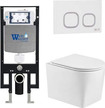 Унитаз подвесной WeltWasser Amberg 497 + Nesenbach 004 GL-WT + Amberg RD-WT