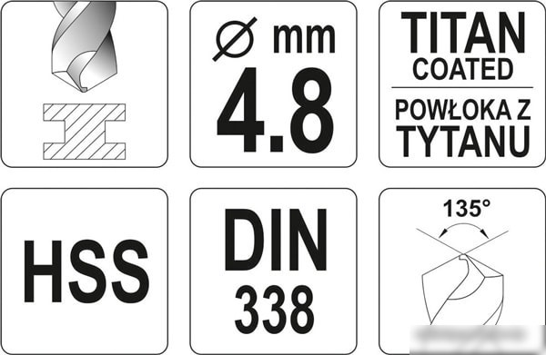 Сверло Yato YT-44645