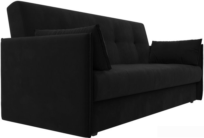 Диван Лига диванов Лига-018 117868 (микровельвет черный)