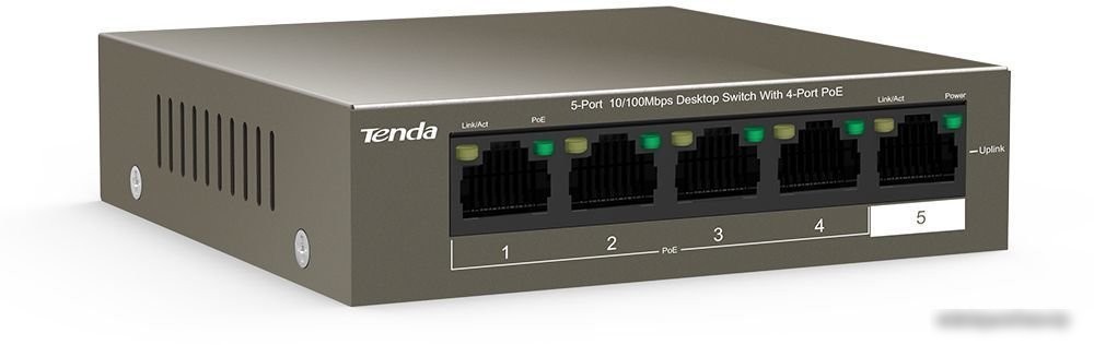 Неуправляемый коммутатор Tenda TEF1105P-4-63W