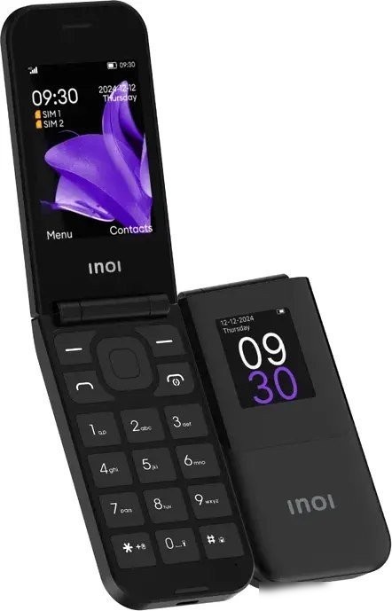 Кнопочный телефон Inoi 284 Flip 4G (черный)