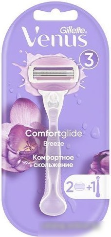 Бритвенный станок Gillette Venus Comfortglide Breeze 2 сменные кассеты 7702018886272