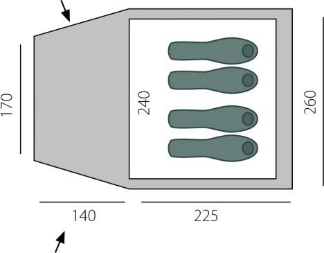 Палатка BTrace Dome 4 [T0300]
