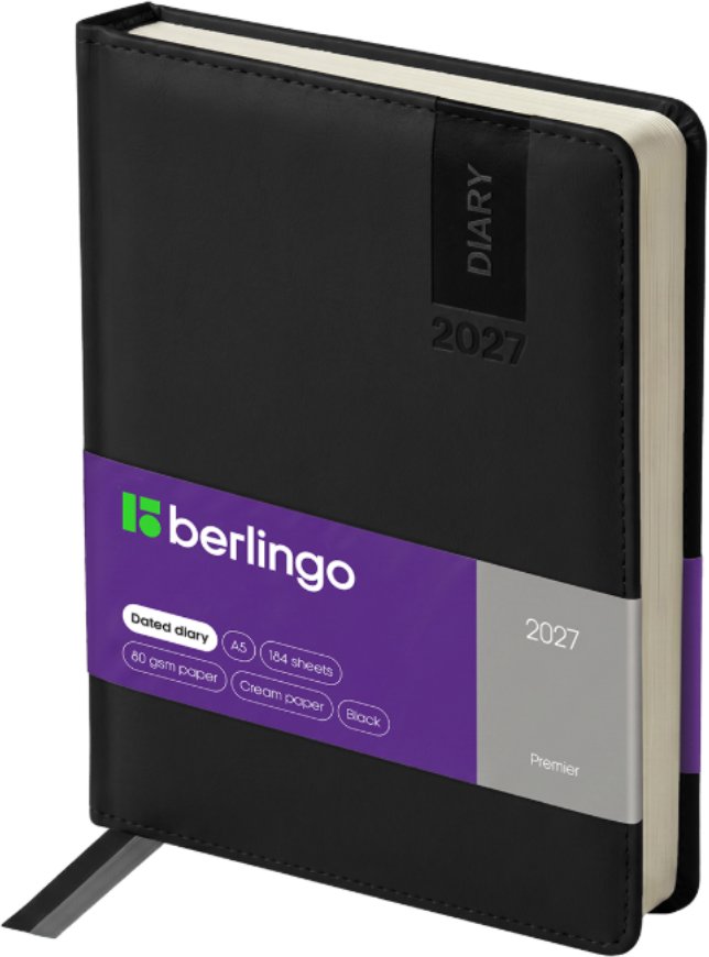 Ежедневник Berlingo Premier 2027г DD7_80503 (184л, черный)
