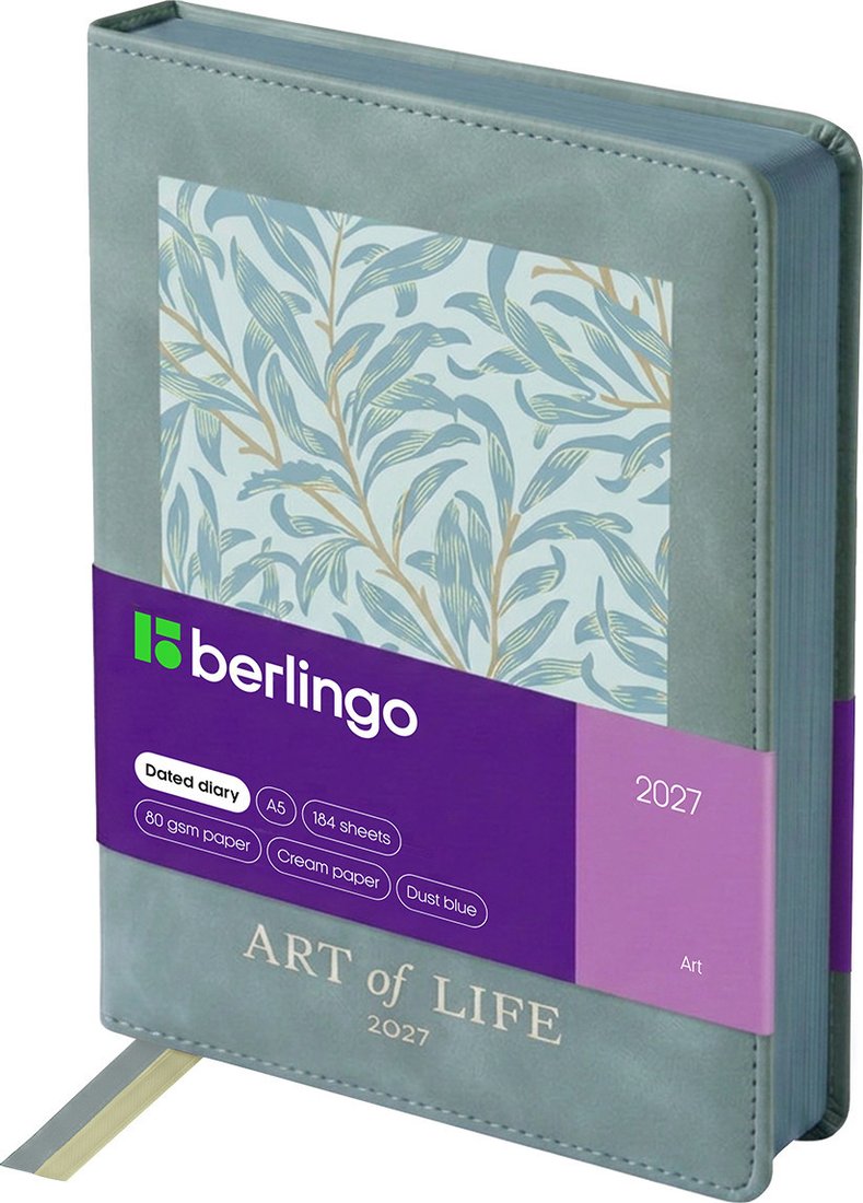 Ежедневник Berlingo Art 2027г DD7_F0027 (184л, пыльный голубой)