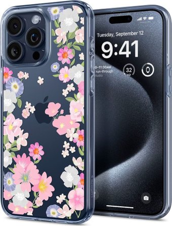 Чехол для телефона Spigen Liquid Crystal для iPhone 15 Pro Blossom