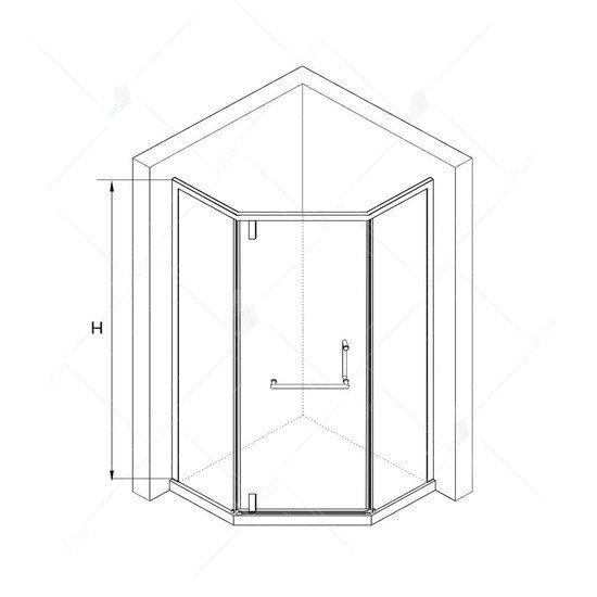 Душевой уголок RGW HO-084B 350608400-24 100x100 (черный/матовое-сатинат стекло)