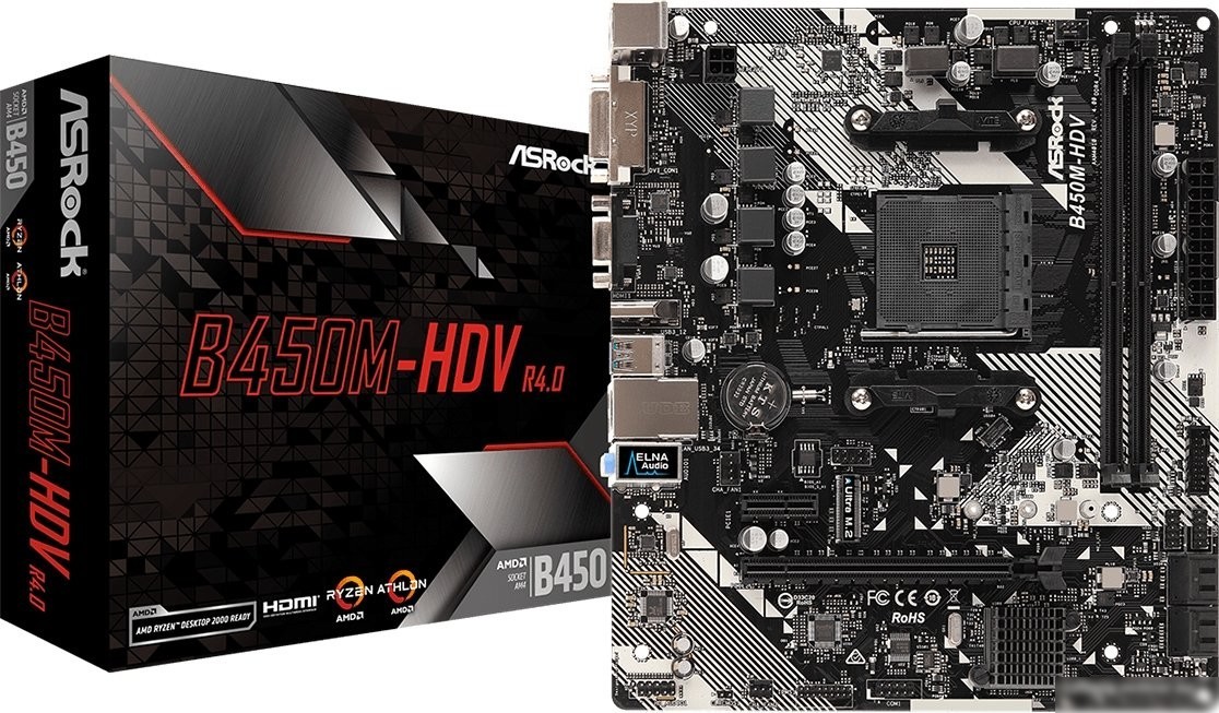 Материнская плата ASRock B450M-HDV R4.0