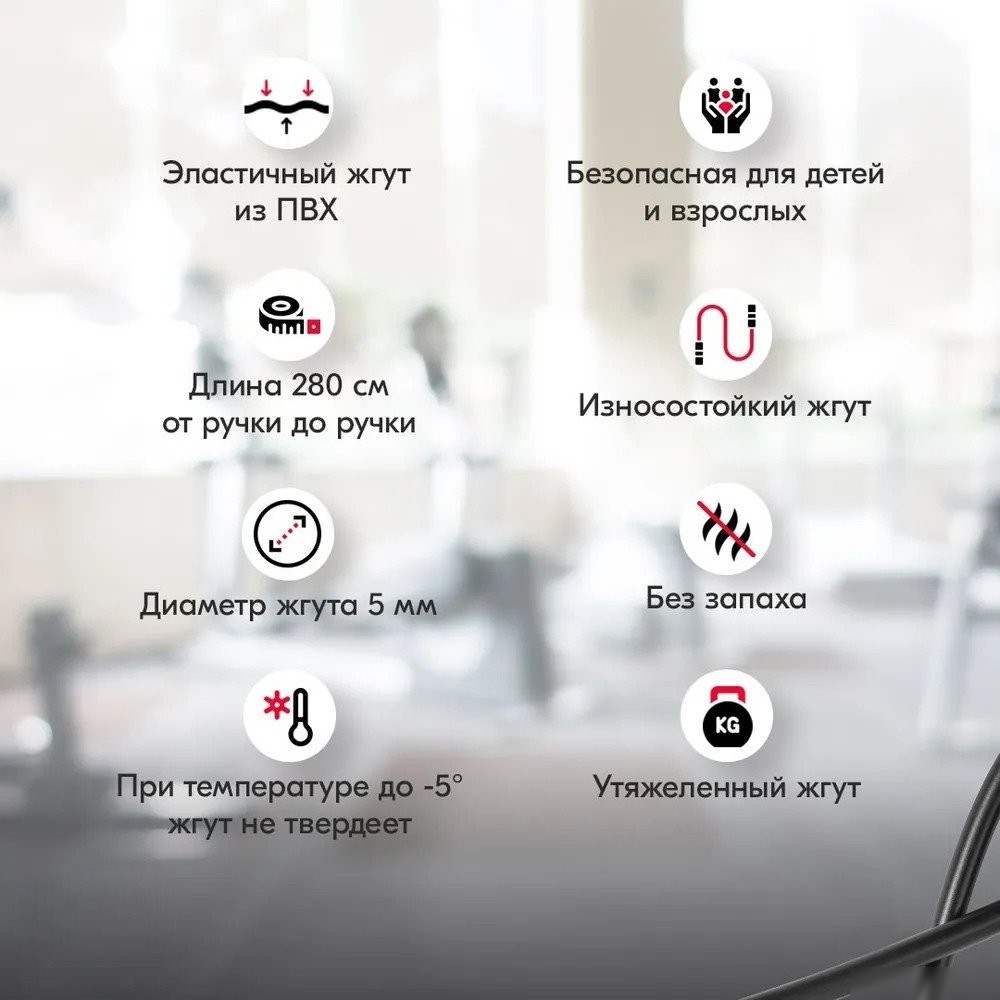Скакалка Profitnesslab 2.8 м (синий/черный)
