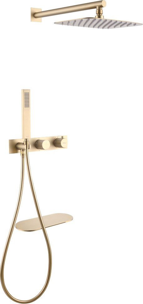 Душевая система Abber Rund AF8750G (золото матовое)