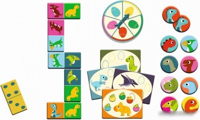 Настольная игра Djeco Развивающая игра Мемо Динозавры 08132
