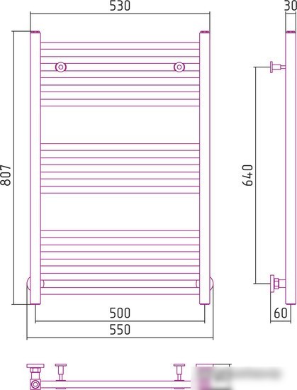 Полотенцесушитель Сунержа Модус 800x500 30-0250-8050