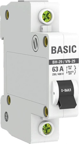 Выключатель нагрузки EKF Basic 1P 63А ВН-29 SL29-1-63-bas