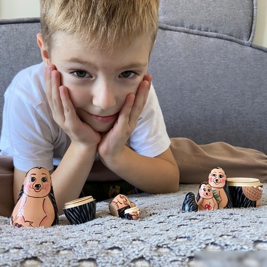 Развивающая игра Брестская Матрешка Ёжик (набор 5 шт)