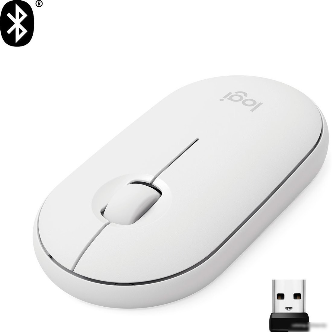 Мышь Logitech M350 Pebble (белый)