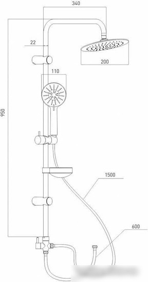 Душевая система Gross Aqua Delta GA9007