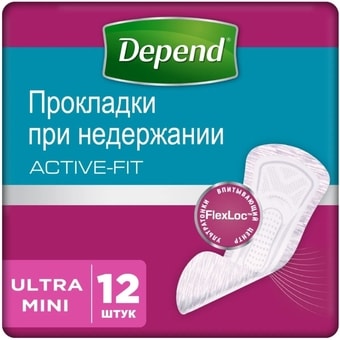 Урологические прокладки Depend Ultra Mini для женщин (12 шт)