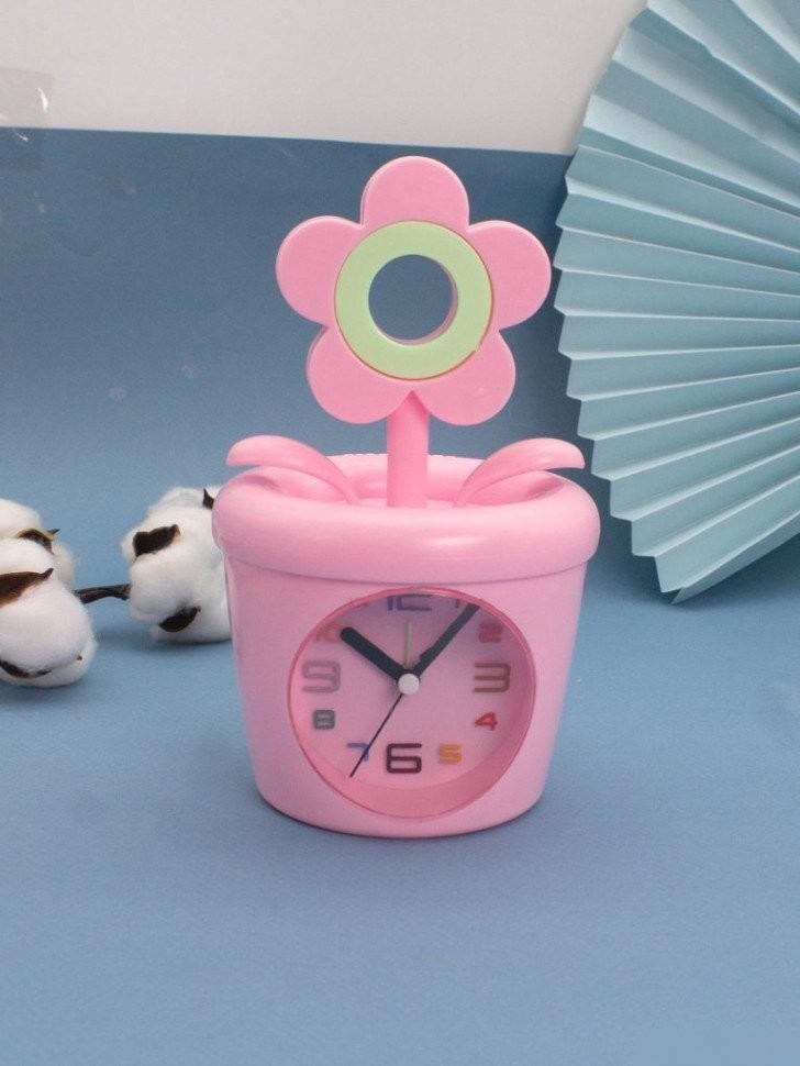 Настольные часы ILikeGift Flower in a pot 100P-106-02 (розовый)