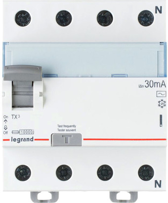 Устройство защитного отключения Legrand TX3 4P 63A 30мА 10kA 4M 403010