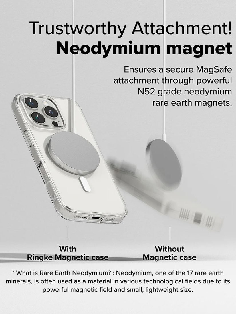 Чехол для телефона Ringke Fusion Magnetic Magsafe для iPhone 16 Pro Max Clear