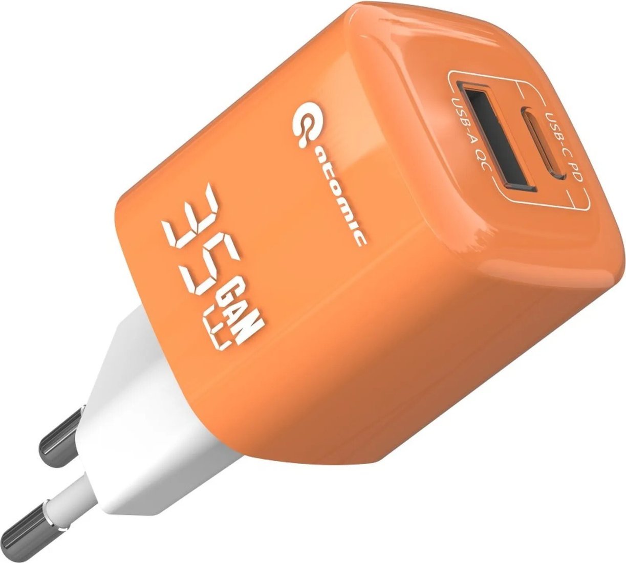 Адаптер питания Atomic Crystal G351 GAN 35W USB Type-C (оранжевый)