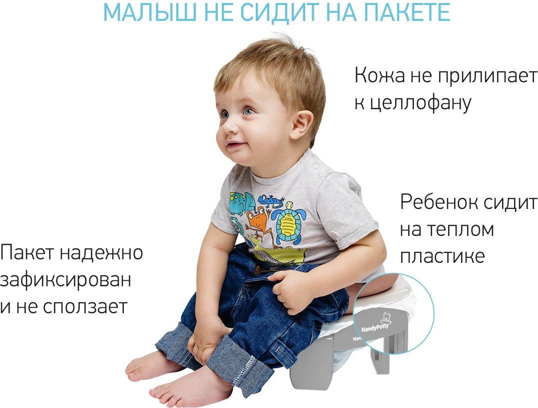 Дорожный горшок Roxy Kids HandyPotty 3 в 1 HP-255G (серый/мятный)