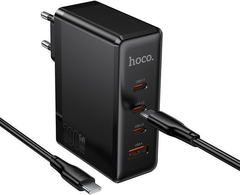 Сетевое зарядное Hoco N85 USB Type-C (черный)